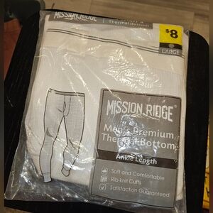 Mission Ridge Men's Premium Thermal Bottoms - White